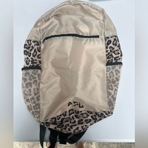 APL Beige and Black Leopard Backpack